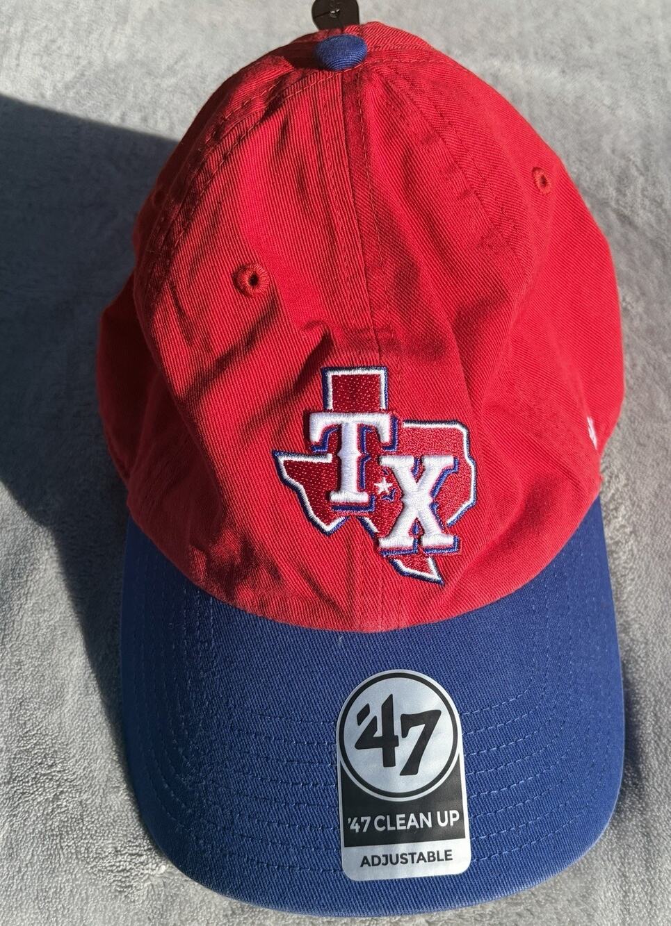 Texas Rangers 47 Brand Clean Up Adjustable Hat Baseball Cap Blue